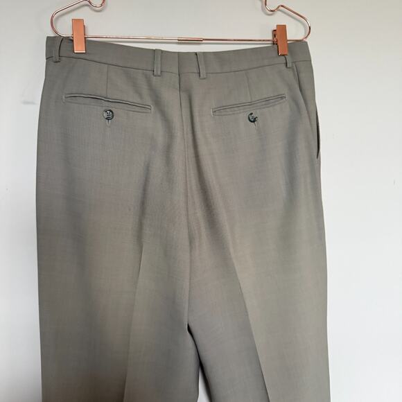 Vtg 90s SERGIO PIUMATTI ITALY Trouser Pants 36 Pure Wool Luxury Slack Workwear - Picture 11 of 12